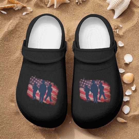 Memorial Day Patriotic Nurse Clogs