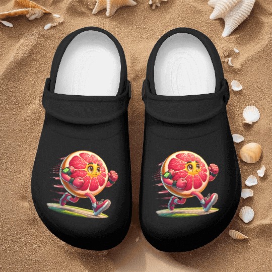 Running Grapefruit Power – Sporty Citrus in Motion Nurse Clogs