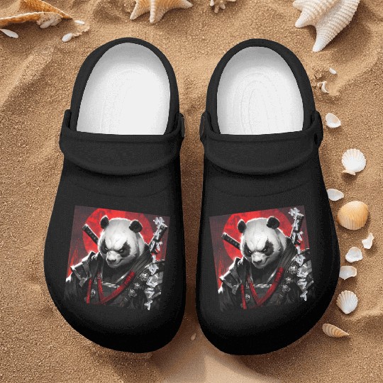 "Cyber Panda Samurai" Nurse Clogs