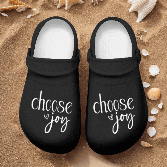 Choose Joy Motivational Typography Nurse Clogs