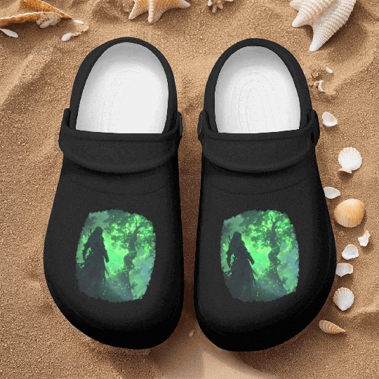 Mystical Scene With A Green Powerful Tree Nurse Clogs