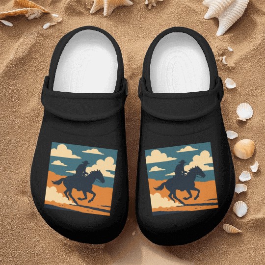 Wild West Cowboy Ride Nurse Clogs