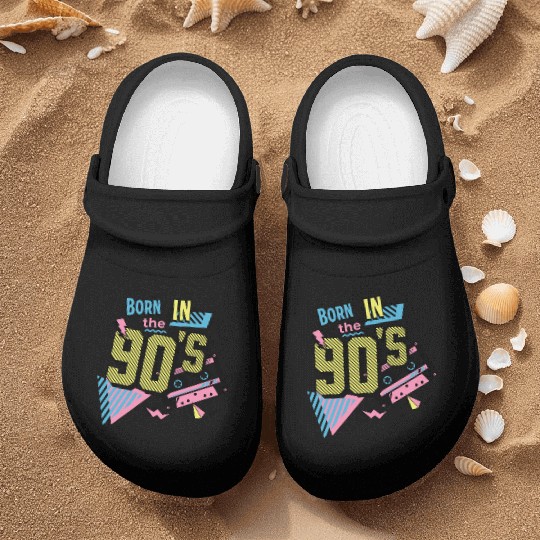 Born In The 90s Retro Nostalgia 90s Design Nurse Clogs
