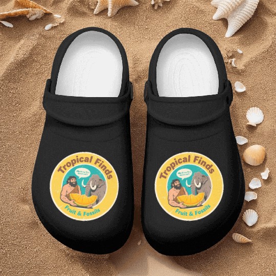Caveman Mammoth Retro Ancient Fruit Discovery Nurse Clogs