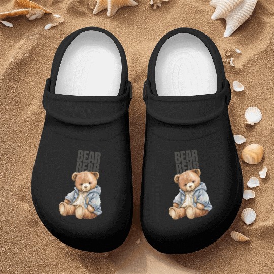 Black and Grey Fashion Logo Nurse Clogs