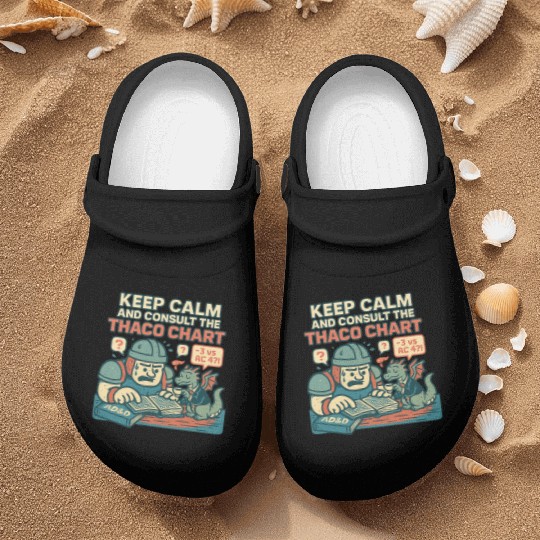 Keep Calm THAC0 Nurse Clogs