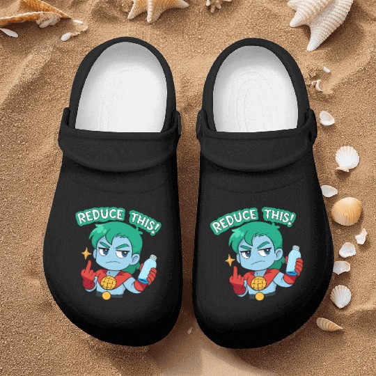 Chibi Style Captain Planet Reduce This!Design Nurse Clogs