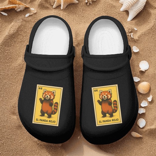 EL PANDA ROJO - THE RED PANDA - LA LOTERÍA Nurse Clogs