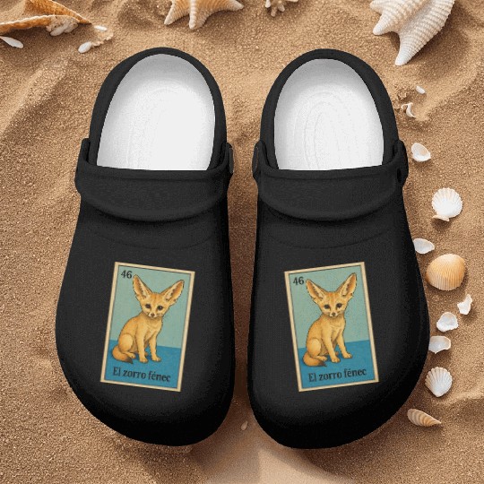 EL ZORRO FÉNEC - THE FENNEC FOX - LA LOTERÍA Nurse Clogs