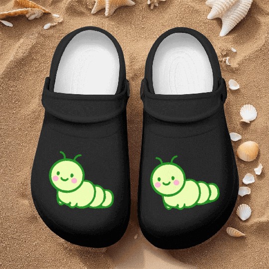 Cute Green Caterpillar- Adorable Insect Lover Nurse Clogs