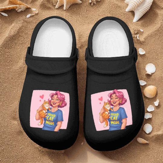 Proud Cat Mom Style Nurse Clogs