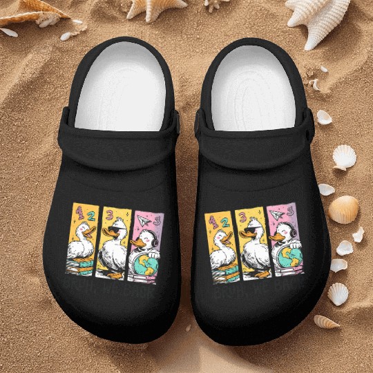 Bruh We Back Silly Goose Back to School Nurse Clogs
