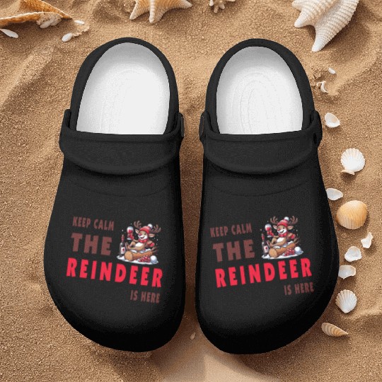 Keep Calm, The Reindeer Is here Nurse Clogs