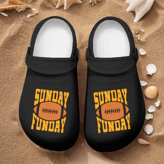 Sunday Funday Funny Football Quote for Sport Lover Nurse Clogs
