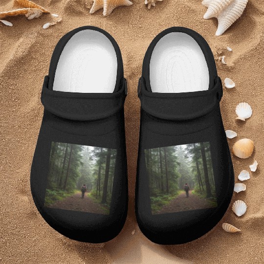 Enchanted Forest Nature Scene Nurse Clogs