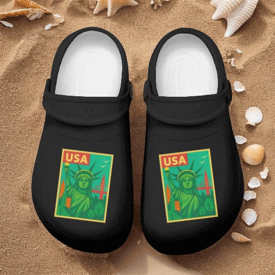 Iconic Statue of Liberty Urban Artwork  Nurse Clogs