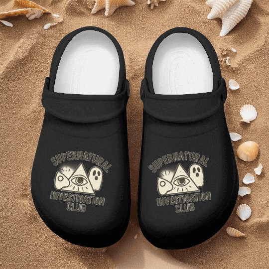 Supernatural Investigation Club Emblem Nurse Clogs