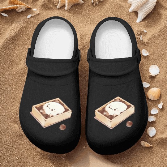 Kawaii Mochi Cookie Illustration Nurse Clogs