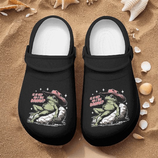 Am I The Drama Whimsical Lizard frog Nurse Clogs