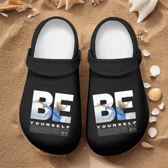 Be Yourself Inspirational Beach Scene Design Nurse Clogs