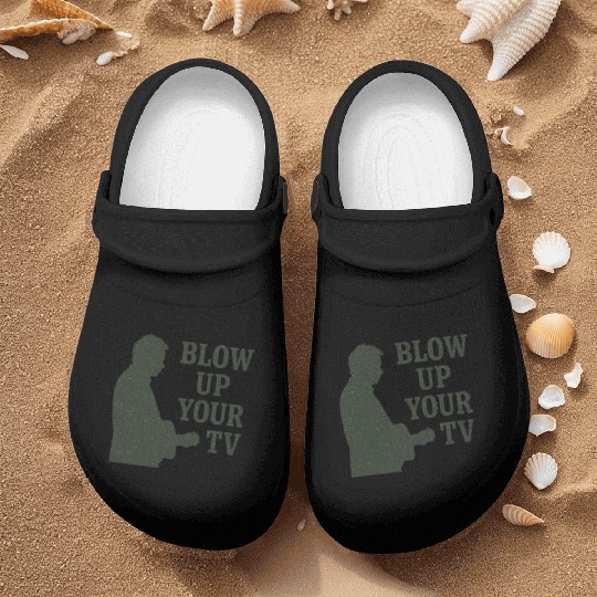 Blow Up Your TV! Dark Green Nurse Clogs
