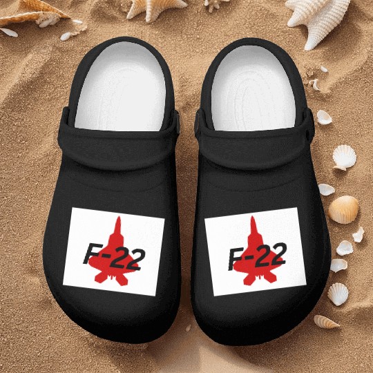 F-22 Stealth Fighter Silhouette Design Nurse Clogs