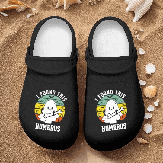 Funny Ghost Pun I Found This Humerus Halloween Nurse Clogs
