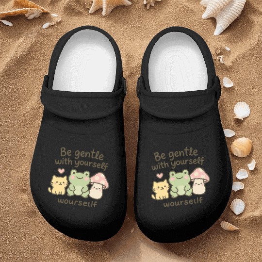 Gentle Nature Affirmation Design Nurse Clogs