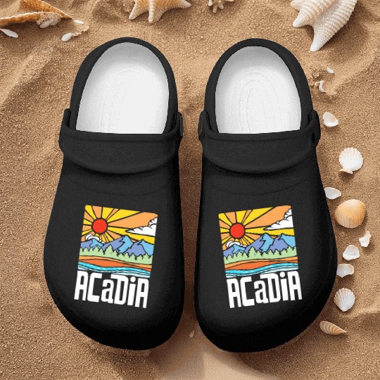 Acadia National Park Artistic Nature & Mountains Nurse Clogs