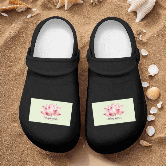 Serene Lotus Happiness Design Nurse Clogs