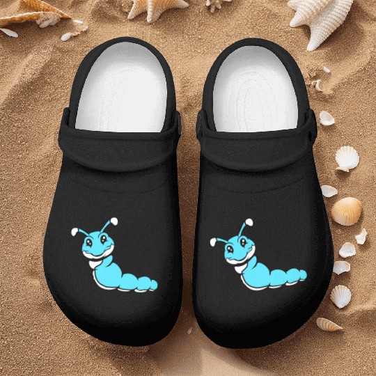 Caterpillar sweet little happy smile cute friendly Nurse Clogs