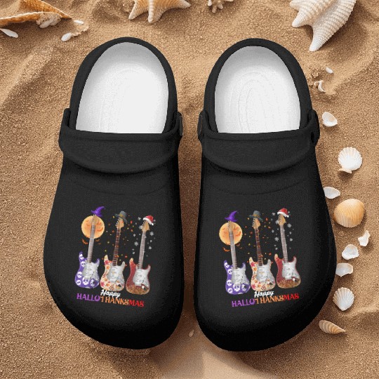 Happy HalloThanksMas Guitar  Nurse Clogs