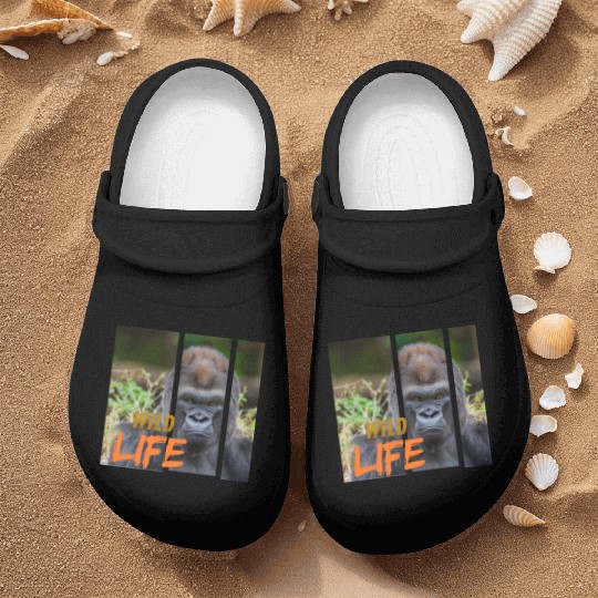 Gorilla Wildlife Portrait Nurse Clogs