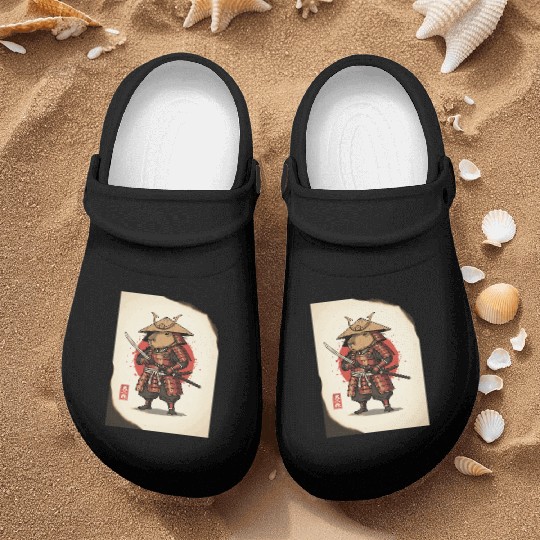 Anthropomorphic Warrior Hamster in Samurai Armor Nurse Clogs