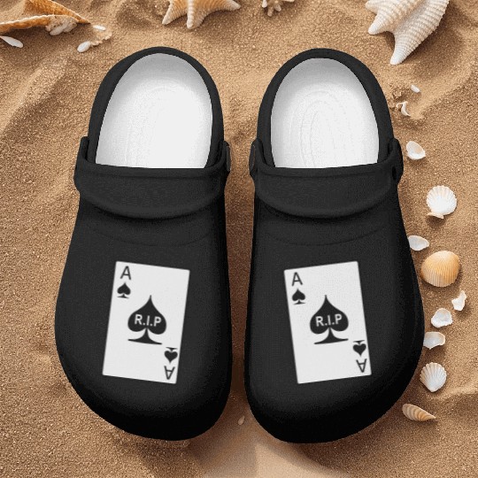 Rest in Peace Ace of Spades Nurse Clogs