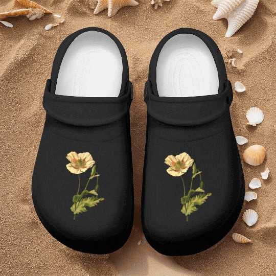 Opium poppy (detailed) Nurse Clogs