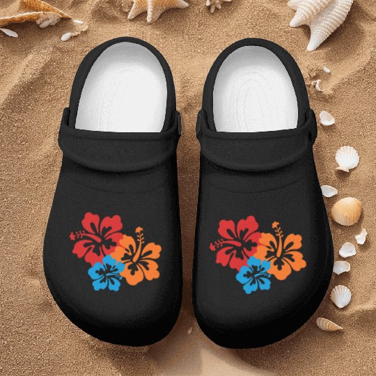 Icon Hibiscus Flowers 2b Nurse Clogs