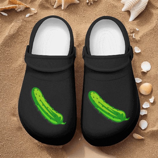 It's a giant pickle Nurse Clogs