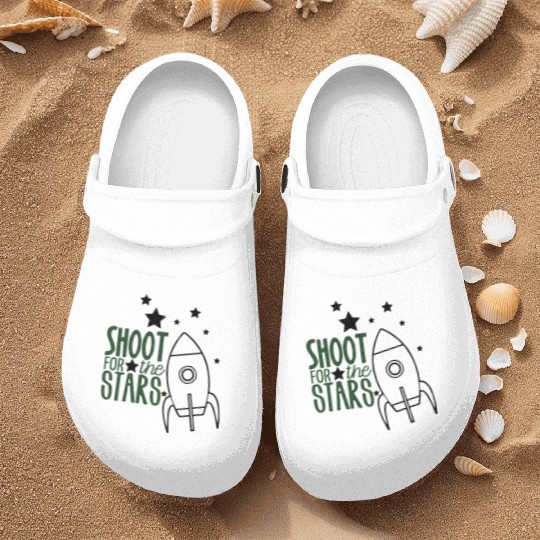 Shoot for the Stars Testing Teacher Nurse Clogs