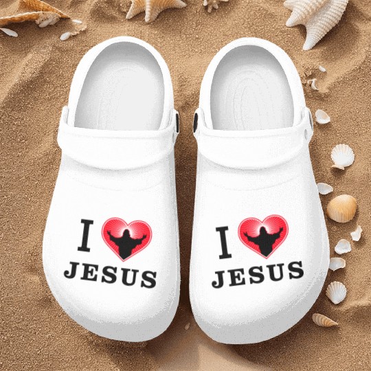 I Love Jesus Nurse Clogs