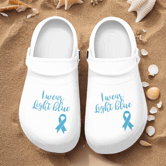 I Wear Light Blue For Dad Nurse Clogs Prostate Cancer