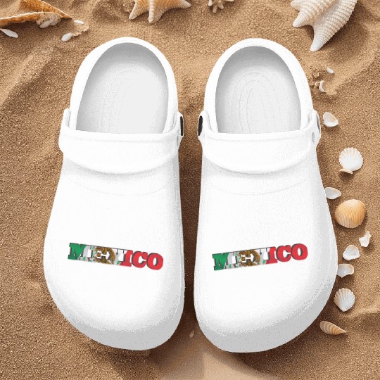 Mexico Mexican Flag Nurse Clogs