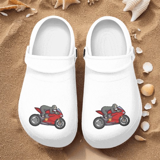 Sloth Racing Team Biker Motorcycle Gift Nurse Clogs