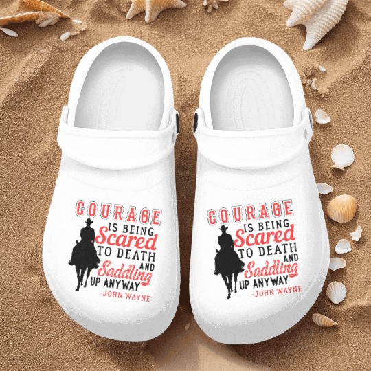 Courage Saddle Up Horse Cowboy Nurse Clogs
