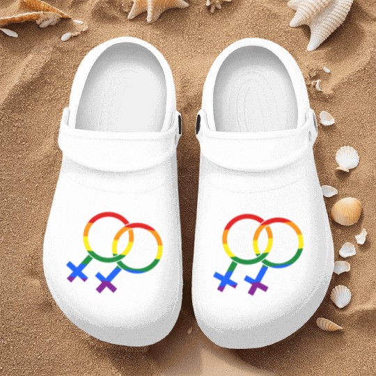 LGBT Gay Lesbian Gift Funny equal rainbow pride Nurse Clogs