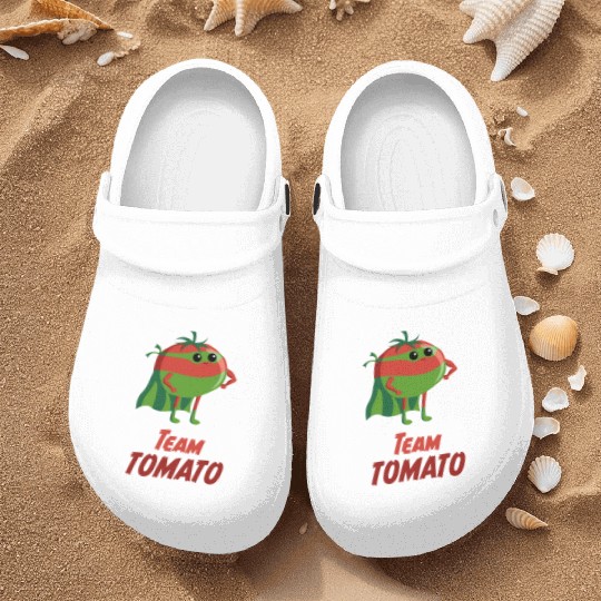 Team Tomato Vegetable vegan veggie Gardening Nurse Clogs