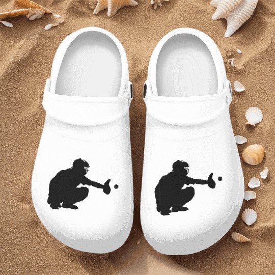 Baseball catcher waiting to catch a pitch Nurse Clogs