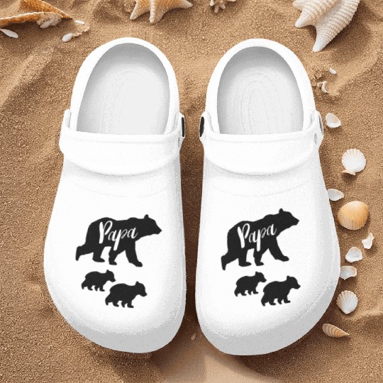 Papa Bear Nurse Clogs with Two Cubs