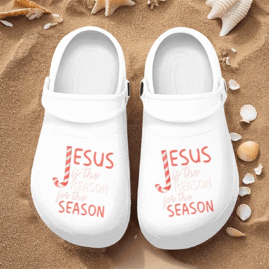 Jesus Is The Reason For The Season Candy Cane Chr Nurse Clogs