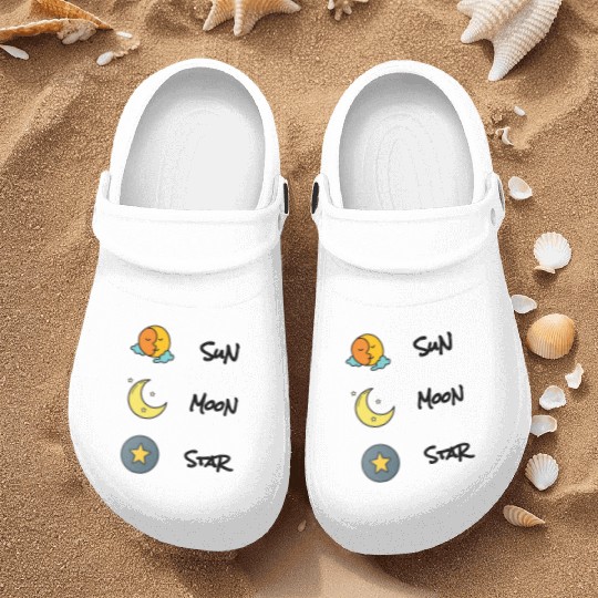 sun moon and star Nurse Clogs